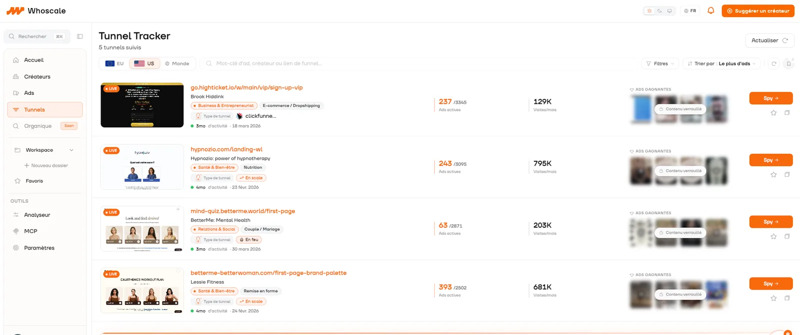Tunnel Tracker Whoscale : les tunnels de vente des infopreneurs traqués en temps réel — spy tool tunnel de vente